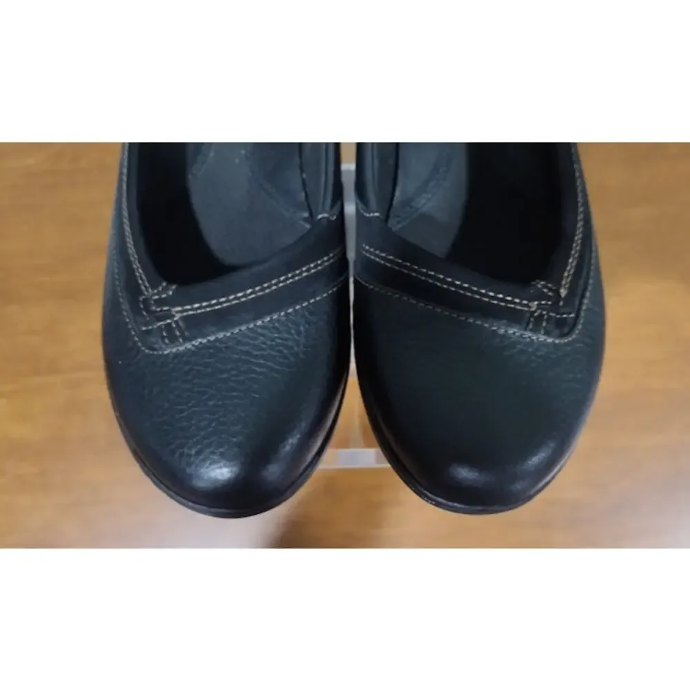 Clarks‎ Bendables Chunky Rubber Soled Slip Ons, Black, Sz 7.5